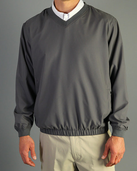 Microfiber V-neck Lined Wind Shirt