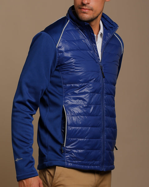 Padded Jacket with Knit Sides and Sleeves